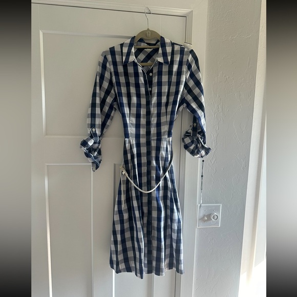 Tommy Hilfiger Blue White Gingham Dress - Picture 5 of 13